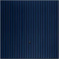 Sectional Doors Garador Carlton Vertical Frameless Canopy Garage Door Steel Blue 2438 x 1981mm