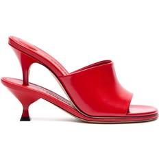 Rouge Escarpins et Talons Jacquemus Les Doubles Leather Mule