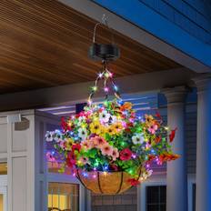 Solar Cells String Lights & Light Strips BGHONE Flower Basket Multicolour String Light