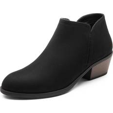 Ankle Boots Women's Low Chunky Heel Ankle Boots - Black