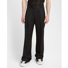 Amiri Pants Amiri Men's Double-Pleated Gabardine Pants - Black