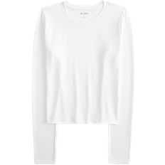 Women - XS Blouses Hollister Soft Stretch Seamless Fabric Long Sleeve Top - White