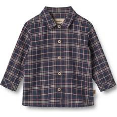 Wheat Drenge Skjorter Wheat Shirt Oscar 1437 - Navy Check