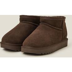 Accessorize Faux Fur-Lined Suede Boots - Brown/Women's