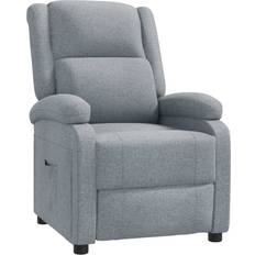 vidaXL Reclinerfåtölj Ljusgrå Tyg Fåtölj