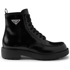 Prada Boots Prada Brushed-Leather Boots - Men - Black