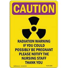 Office Supplies SignMission OSHA Caution Radiation Sign 12 x 18 in.