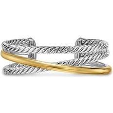 Jewelry David Yurman Women's Crossover Three Row Cuff Bracelet in Sterling Silver Silver