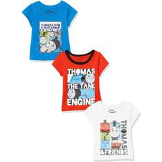 Thomas & Friends T-shirts Children's Clothing Thomas & Friends Short Sleeve T-shirt 3 Pack White Blue Red