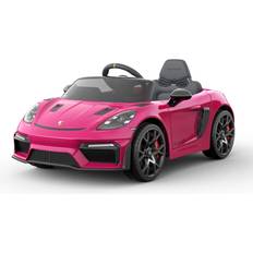 Pink elbil Porsche Pink Porsche 718 Spyder RS elbil til børn, 2x12V Li-ion