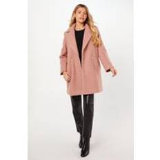 Short - Women Coats Dorothy Perkins Boucle Boyfriend Coat - Blush