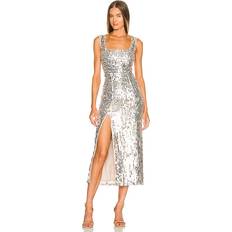 Show Me Your Mumu Eden Midi Dress - Metallic Silver