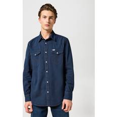 Wrangler Herre - XL Skjorter Wrangler Western Shirt - Blå