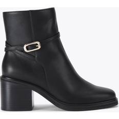 Faux Leather Boots Saffy Black Synthetic Boots