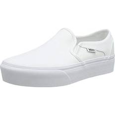 Vans Asher Platform Slip-On Sneaker - White Canvas