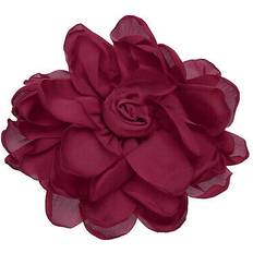 Purple Brooches Uxcell Rose flower hair clips, fabric brooch pins for women wedding, wine red Pink
