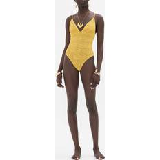 Gold Shapewear & Under Garments Camilla Mesh Tri Bodysuit - Gold