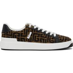 Fuskpäls Sneakers Balmain Brown Jacquard Monogram B-Court Sneakers - WFP Marron/Marron FO