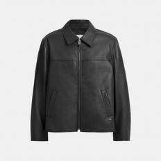 Coach Outlet Mens Leather Jacket - Black