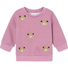 Modal Sweatshirts Name It Mauve Orchid Sweatshirt - Lysebrun/Guld/Blomme/Sort