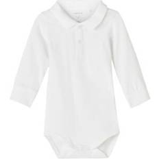 Name It Bambino Polo Name It Baby Langarmstrampler - Blanc