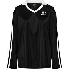 L Polotrøjer Pieces Pcgrace Ls Polo Shirt - Black/Bright White