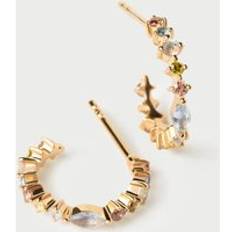 Pdpaola Lotus Small Hoop Earrings - Guld