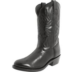 Paris Round Toe Casual Boots Mid Calf - Black
