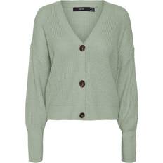 Gröna Koftor Vero Moda Vmlea Ls V-hals Cardigan - Ökensalt