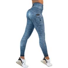 Denim Tights Gavelo Cargo Leggings Denim - Azul