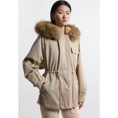 Clothing Karen Millen Faux Fur Lined Hooded Parka Coat - Camel