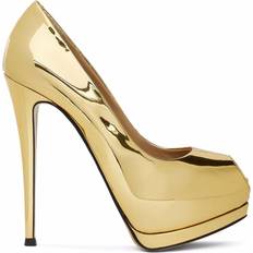 Giuseppe Zanotti Women Heels & Pumps Giuseppe Zanotti Sharon 130mm Peep-Toe Pumps - Women - Gold