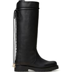 Twinset Lace-up Leather Boots - Black