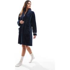 Blue Robes DKNY Folded Fleece Short Chenille Robe - Blue