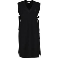 Moncler Women Dresses Moncler Ermeløs Midi Kjole Rund Hals - Black