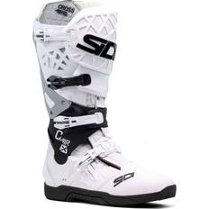 White Motorcycle Boots Sidi Crossair X, boots color: White/Black/Grey