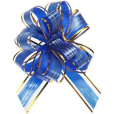 Blue Gift Wrap Ribbons Uxcell 10pcs 6 inch large pull bow gift wrapping bows ribbon organza blue
