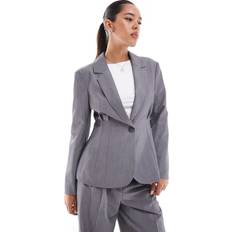 Vero Moda Femme Costumes Vero Moda Tailored Cinched Waist Blazer Co-Ord - Medium Grey