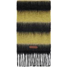 Men - Yellow Scarfs Marni Black/Yellow Striped Wool-Blend Scarf