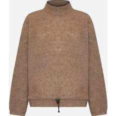 Brunello Cucinelli Wool-Blend Mock Sweater - Warm Brown