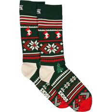 Happy Socks 39 Chaussettes Happy Socks Snowflake Sock Geschenkset - Dunkelgrün/Red/White