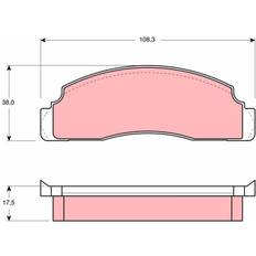 Coche Frenados por Fricción TRW Brake Pad Set GDB624