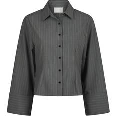 Neo Noir Rosa Pinstripe Shirt - Grey