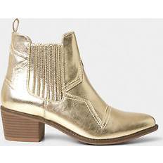 Blokhæl - Guld Høje støvler Joe Browns Gold Night Star Western Boots
