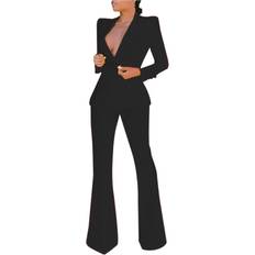 Women Suits Uillui Womens Premium Formal Suit Set - Black