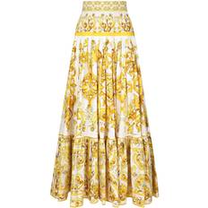 Jupe midi - Multicolore Jupes Dolce & Gabbana Longue Jupe Popeline À Imprimé Femme