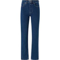 Ellos Raka Jeans Hög Midja - Blå