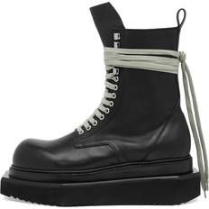 Rick Owens Boots Rick Owens Laceup Turbo Cyclops Boot - Black/Pearl