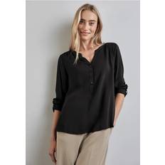 Vuxen Blusar Street One Basic Bluse - Schwarz