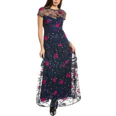 Monique Lhuillier Ml Monique Lhuillier Embroidered Tulle Gown